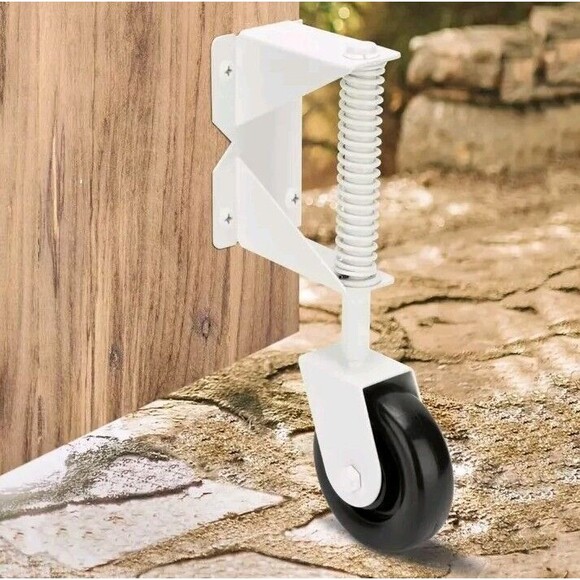 4 Inch Gate Wheel Gate Caster Kit with Spring Loaded for Wooden Fences, Heavy Du - Picture 2 of 13